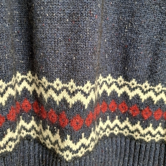 Tommy Hilfiger Fair Isle Pull Over Wool Blend Sweater - Picture 4 of 6